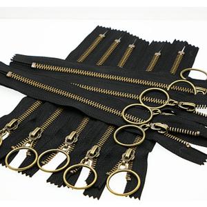Leekayer 10 PCS 12 Inch (30cm) #5 Metal Zippers for Sewing Bags Crafts Antique Brass Plated Brass Zippers Ring Pull Bronze Zipper Bulk (#5 Anti-Brass)