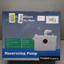 800W Macerator Pump for Macerating System, Upflush Toilet Pump with 4 Water Inlets for Basement Toilet, Sink, Shower, Bathtub Waste Water Disposal, Top & Side Discharge Option, Pumping Up to 36ft
