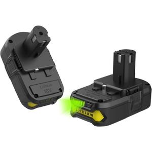 energup 2Pack 3.8Ah P102 18V Replace for Ryobi Battery, for 18-Volt ONE+ Lithium Battery P104 P105 P102 P103 P107 Cordless Tools Compatible with Ryobi Batteries 18v