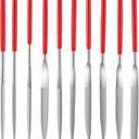 10 PCS Diamond Small File Set, Mini Metal Needle Files Set, Small Diamond Files for Metal Jewelry Glass Stone Grinding, Polishing and Engraving(Round Triangular Square Flat Shape)