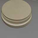 10 Pack 8" Unfinished Wood Circles for Crafts, Blank Cutout Slices for Wood Burning, Engraving, Round Wooden Discs for DIY Coasters, Art Projects, 1/10 Inch Thick