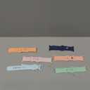 THWALK 6 Pack Bands Compatible with Apple Watch Band 38mm/40mm/41mm/42mm iWatch Silicone Band Ultra 2/Ultra SE Series 10 for Women Men (Cantaloupe/Grapefruit/Chalk Pink/Cream/Pistachio/Seafoam) M/L