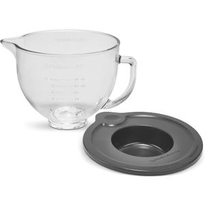 KitchenAid 5 Quart Tilt-Head Glass Bowl with Measurement Markings & Lid - KSM5GB