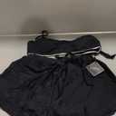 ZAFUL Womens Two Piece Swimsuits with Shorts Cute Striped Bikini Sets Casual Vacation Swimwear (Large, Solid-black)