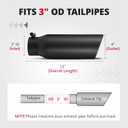 EVIL ENERGY 3 to 4 inch Exhaust Tip 3'' Inlet 4'' Outlet 12'' Length