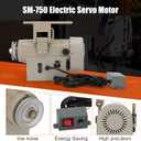 Sewing Machine Servo Motor, 750W Electric Servo Motor, AC110V, 3/4HP, 3450RPM，Industrial Servo Motor with Carbon Brush, Energy Efficient, Quiet Operation, Instructions