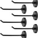 6pcs Magnetic Hooks, 3.0lb 4.2 Inch Long Heavy Duty Magnet Hooks, Strong Magnetic Cruise Hooks Wall Hook Magnetic Hangers for Cabins Garage Grill Kitchen Refrigerator Computer(Black, 3.0lb)