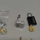4-piece combination padlock, 4-digit password lock with key, 2 types of unlocking mode,resettable waterproof door lock, can be used for suitcase, toolbox, fence, garage, school, gymnasium locker locks