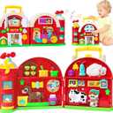 Toddler Toys for 1-2 Year Old Boys & Girls, Farm Barn Montessori Busy Board, Early Educational Toy for Kids 1-3, Motor Skills Developmental Toy for 12-18 Month, Christmas Birthday Gift for Aged 1+