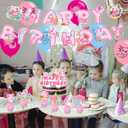 Axolotl Birthday Decorations, Pink Axolotl Happy Birthday Decorations Backdrop Banner Cake Cupcake Toppers Balloons for Girl Axolotl Party Supplies