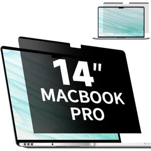 Magnetic Privacy Screen for 14 Inch MacBook Pro (2021-2025, M1, M2, M3, M4, M5, Pro, Max), Removable Matte Laptop Privacy Screen Anti Glare Blue Light Filter, Anti-Spy for Mac 14.2'' Computer