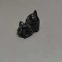 2" Black Labradorit Crystal Cat Decor Figurine Statue Natural Healing Crystals Stones Carved Office Room Decor Sculpture Cute Trinkets Statue Decoration Gemstones Gifts for Cat Lovers Women