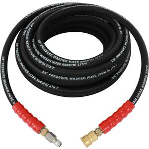 OCPTY Hot Water Pressure Washer Hose 3/8" x 50ft 6000psi 2-Braid R2 Black