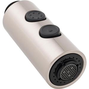 Hibbent Pull Out Sink Sprayer, 2 Function Kitchen Faucet Head, Bathroom Pull Down Spray Head with G1/2 or 13/16 Inch Male Connector, Brushed Nickel