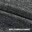FUTEI Pack of 2 Solid Chenille Throw Pillow Covers 18x18 Inch Soft Grainy Textured Decorative Cushion Cases Modern Farmhouse Accent for Couch Bed Living Room, Black