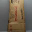 Eastar Bb Tenor Slide Trombone for Beginners Students, B Flat Brass Plated Trombone Instrument with Mouthpiece, White Gloves, Cleaning Kit, ETB-330, Golden