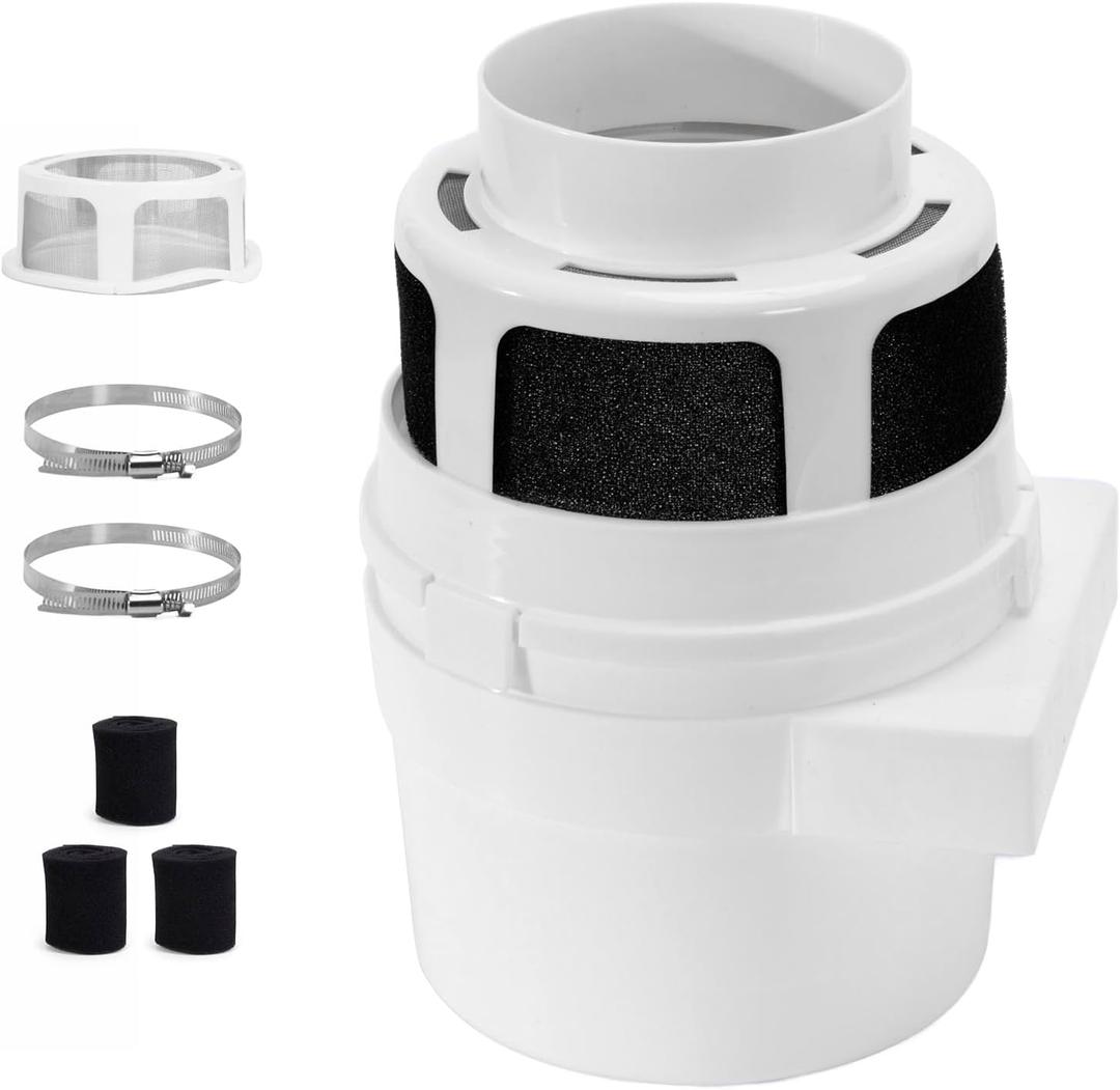 Upgraded Version - VIWINVELA 3 in 1 Indoor Dryer Vent Kit for Electric Dryer, Dryer Lint Trap Filter Bucket Dryer Lint Catcher Box