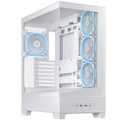 ASUS A31 Plus TG ARGB White ATX PC Case - Pre-Installed ARGB Fans - Glass Front Panel - Hidden Port Motherboard Compatible - 360mm Radiators - 380mm Graphics Cards - White