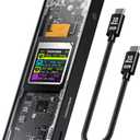 DOCKCASE Explorer Edition M.2 NVMe SSD Enclosure,Support 10s PLP Prevents Write Data Loss,USB 3.2 Gen 2 Type-C (10 Gbps), fits NVMe PCIe,Size 2230/2242/2260/2280,Support M-Key B+M Key UASP