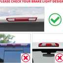 RAZPOY Smoked Light Cover Compatible with Chevy Silverado 2022 2023 2024 2025, Smoke Black 3rd Third Brake Light Cover & Tail Light Cover