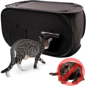 Cat Litter Box Enclosure, Dog Proof, Discreet and Hidden Litter Box, Kitty Litter Trap Design with Easy-Clean Feature, Scoop and Deodorizer Storage Pockets, Lightweight and Waterproof