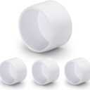 SCH40 PVC Cap 1-1/4 Inch - Fit Standard 1-1/4" SCH40 PVC Pipes (OD Approx. 1.66"), Zernmiarder Furniture Grade Pipe Caps, White Pipe Cover Fittings for Plumbing, DIY, Garden & Furniture - 4 Pcs