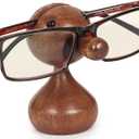 ETROVES- Handmade Wooden Spectacle Holder Eyeglass Holder Display Stand for Home Office Desk Decor Accessories Bedside/Side Table 3.3 Inches