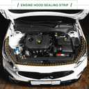 Motoforti Front Engine Hood Sealing Strip, Weatherstrip Engine Hood Bonnet Seal, for Honda Accord 2018-2022, Rubber, Front, No.74142TVAA01, Black, 1pcs