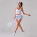 Women Flowy shorts,Butterfly Shorts for Girls 2 in 1 for Athletic,casual (Small, Floral Blue)