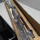 HOMEKAYT Industrial Pipe Clothing Rack on Wheels Heavy Duty Garment Display Black
