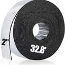 PAMASE 32.8ft Pipe Insulation Tape Wrap - Outdoor Winter Cold Hot Water Pipe Winterizing Self-Adhesive Foam with Aluminum Foil, Heat Preservation Reduce Heat Loss, 2" Wide