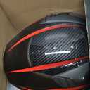 KYPARA Full Face Motorcycle Helmet with Internal Tinted Visor & DOT Approved for Moped ATV Cruiser Scooter (Bright Red, Large)