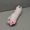 Cute Cat Plush Long Body Pillow – Soft Cartoon Stuffed Animal Doll, Kawaii Cat Plushie Cuddle Toy Gift for Kids, Girls & Girlfriend (Pink, 19.7 Inch)