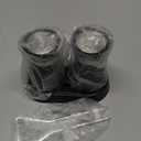 2 PCS - Stainless Steel and Glass Salt and Pepper Shaker Sets with Holder (BLACK)