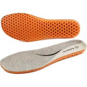 Knixmax Men's Sport Shoe Insoles Orthotic Inserts with Arch Support Breathable Cushioning Shoe Pads Relieve Foot Pain Plantar Fasciitis Comfort Insoles Beige , EU 46