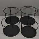 Set of 4 Black Metal plant stand