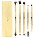 DUcare Eyeshadow Brushes Set Duo End Eye Makeup Brushes Eyeshadow Brush set 5Pcs Travel Concealer Eyebrow Eyelash Eye Liners Blending (D02)