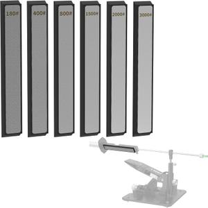6 PCS Diamond Knife Sharpening Stones Set, Diamond Plates Kit for XARILK type Sharpeners System, 180# 400# 800# 1500# 2000# 3000# Grit