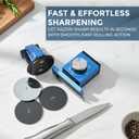 EDGE FLOW Knife Sharpener - Professional Sharpening Tool Kit for All Knife Types, Offers 0 to 30 Magnetic Angles - Manual Safe Operating - Diamond & Ceramic Honing 400, 800 and 1000 Discs