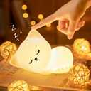 Night Light for Kids,16 Colors Cat Lamp Cute Lamp, Dimmable Baby Night Lights for Nursery, Silicone Rechargeable Nightlight for Kids Room,Kawaii Room Decor,Cat Themed Gifts, Valentine's Day Gifts for Kids