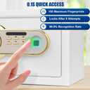 Biometric Fingerprint Safe Bank — Large Metal Locking Money Box for Adults & Kids | Secure Cash Storage for Savings Goals, Honeymoon, College & Emergency Funds