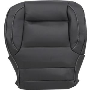 Priprilod Driver or Passenger Bottom Non-Perforated Seat Cover Jet Black#H2U,H1Y or 4AA Fit for Chevy Silverado Suburban Tahoe/GMC Sierra Yukon 1500, 2500HD, 3500HD 2014 2015 2016 2017 2018 2019