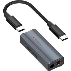 Fosi Audio DS2 USB C to AUX Headphone Amp DAC Dongle 3.5mm Jack Audio Portable Amplifier Dual Output DSD256 4.4mm Balanced High Resolution CS43131 for iPhone 15 Pro Max Plus iPad Android Phone