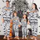 ANGELGGH Matching Halloween Onesie Pajamas Family Holiday Hooded PJs Adult Couples One Piece Sleepwear Funny Ugly Loungewear (Men, L, Mummy) (L)