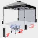 10x10 Pop Up Canopy Tent,10X10FT (Black, 10x10FT)