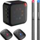 Upgraded Air Drumsticks with Speaker, Virtual Drum Sticks, Electronic Drum Set & Pedals & Bluetooth Adapter & 8 Sounds, 3D Motion Sensing RGB, for Home & Party Adults, Kids (Carbon Fiber Black)