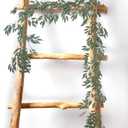 2 Pack Artificial Bamboo Greenery Garland, Faux Silk Leaves Vines, Fake Spring Plants, for Wedding Arch & Backrop Decor, Mantel & Indoor Outdoor Wall Decor, 6 Feet/pcs