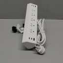 Desk Clamp Power Strip USB C,75W Total Fast Charging Station,45W and 30W USB-C Ports,Desk Edge Mount Power Strip 6-USB Ports,5 AC Outlets Tabletop Surge Protector,Fit 1.6" Tabletop Edge,White