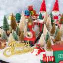 Desktop Miniature Pine Tree Tabletop Christmas Tree Small Pine Tree Decor Christmas Tree Toppers 30pcs(Silver/Gold/Green 30pcs)