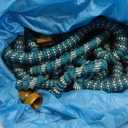 50 ft Expandable Garden Hose - All New 2026 Retractable Water Hose with 3/4" Solid Brass Fittings, Extra Strength Fabric - Flexible Expanding Hose with 10 Pattern Spray Nozzle